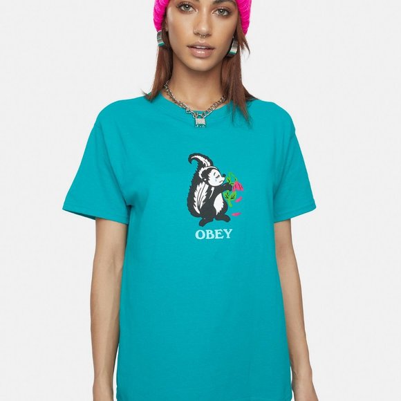 Dolls Kill Tops - Sold Dolls Kill Obey Skunk Tee shirt retro tattoo